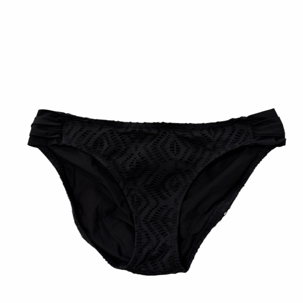 BECCA Black Patterned Bikini Bottom